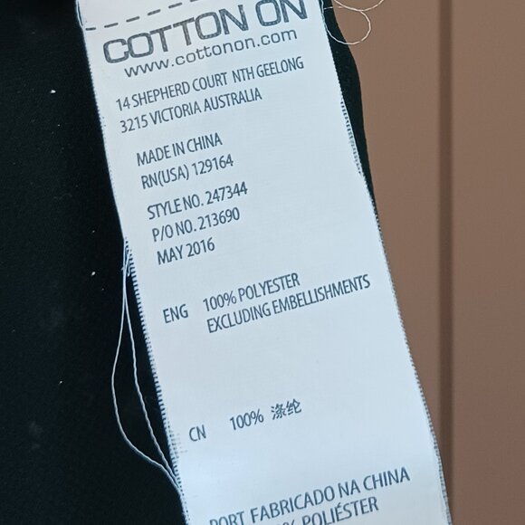 #25 3/$18 - Cotton On Black/Red Tank Top Size S - Picture 4 of 6